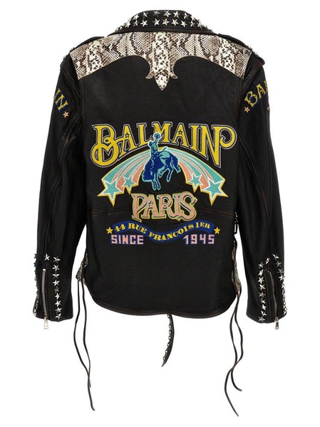 Balmain Embellished Western Biker Jacket