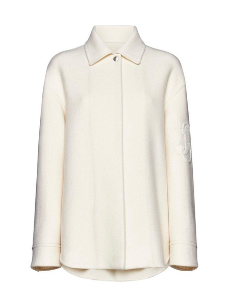 Jil Sander Logo Embroidered Spread-Collared Jacket