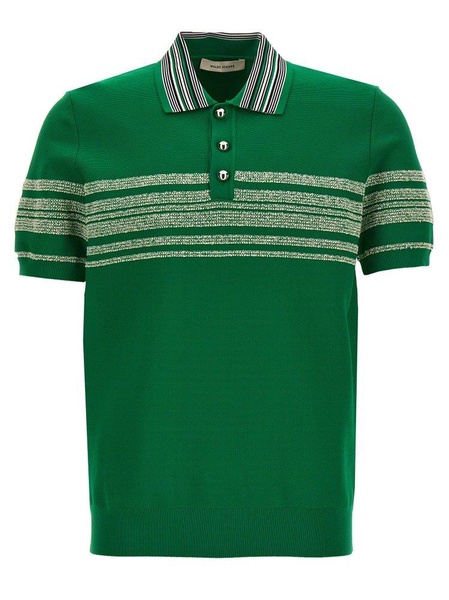 Wales Bonner Striped Short Sleeved Dawn Polo Shirt