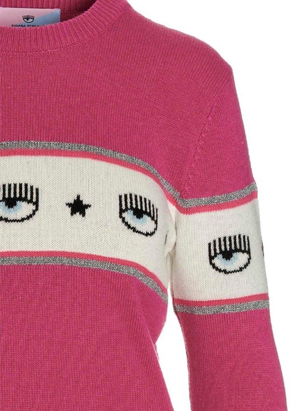 Chiara Ferragni Logo Intarsia Crewneck Jumper