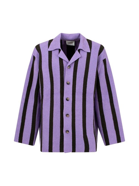 Nanushka Almar Striped Terry-Cloth Buttoned Shirt