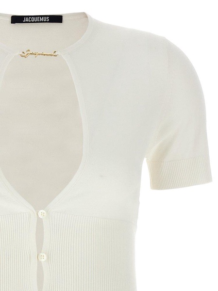 Jacquemus Le Haut Pralù Cropped Knitted Top