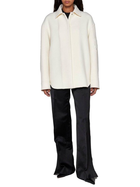 Jil Sander Logo Embroidered Spread-Collared Jacket