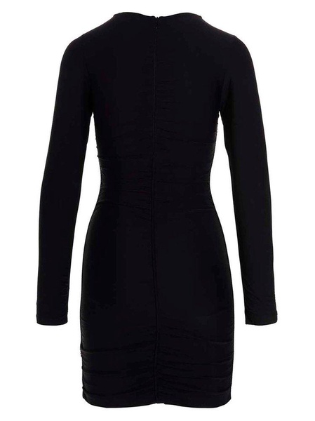 Reina Olga Master Viper Long-Sleeve Mini Dress