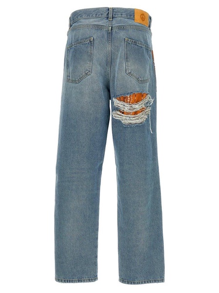 Alanui California Distressed Straight Leg Jeans