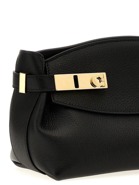 Ferragamo Gancini Flip-Lock Small Hug Crossbody Bag