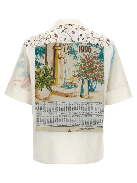 Marine Serre Graphic Print Short-Sleeve Shirt