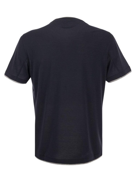 Brunello Cucinelli Double Layer Crewneck T-Shirt