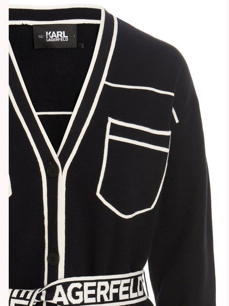 Karl Lagerfeld Karl Logo Belted Cardigan