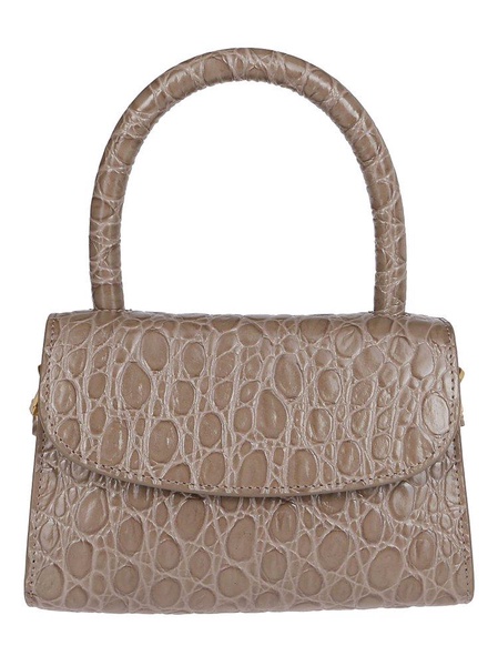 By Far Embossed Top Handle Tote Bag