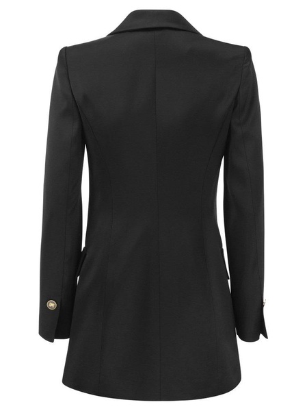 Elisabetta Franchi Satin Jacket With Logoed Buttons