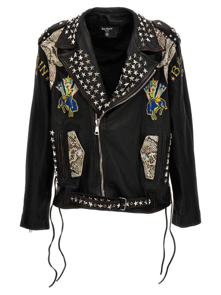 Balmain Embellished Western Biker Jacket