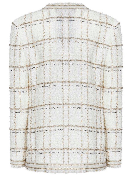 Giambattista Valli Check-Pattern Sequinned Tweed Jacket