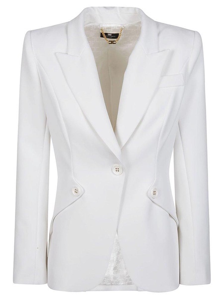 Elisabetta Franchi Logo Plaque Single-Breasted Jacket