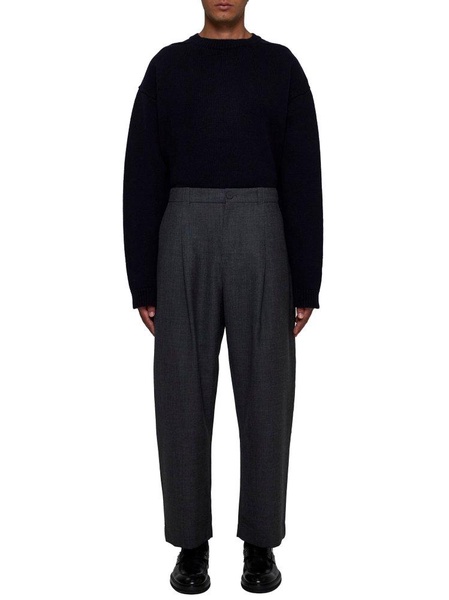 Studio Nicholson Tuck High-Waisted Tapered Leg Trousers