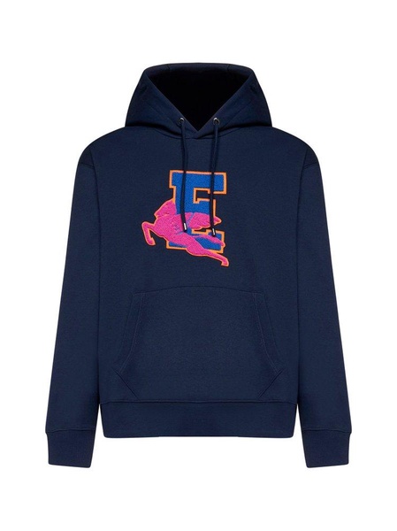 Etro Logo Patch Drawstring Hoodie