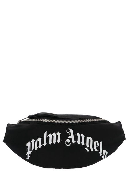 Palm Angels Curved Logo Zipped Belt Bag