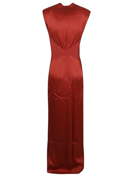 Max Mara Pilard V-Neck Sleeveless Dress