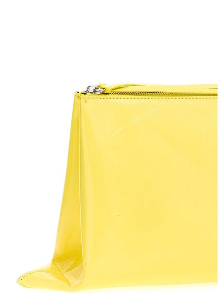 Jil Sander	Logo Detailed Zip-Up Clutch Bag