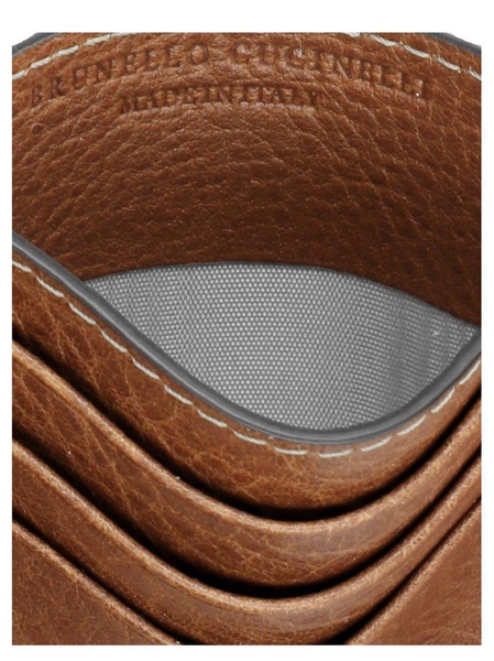 Brunello Cucinelli Logo Embossed Cardholder