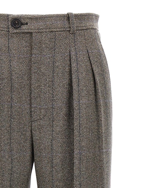 Loro Piana Barbed Straight-Leg Trousers