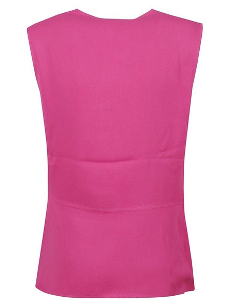 Fabiana Filippi V-Beck Belted Sleeveless Top