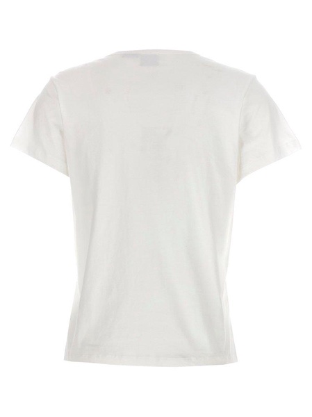 Pinko Logo-Embellished V-Neck T-Shirt