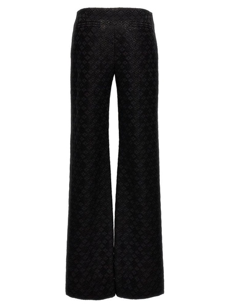 Alberta Ferretti Monogrammed Flared Trousers