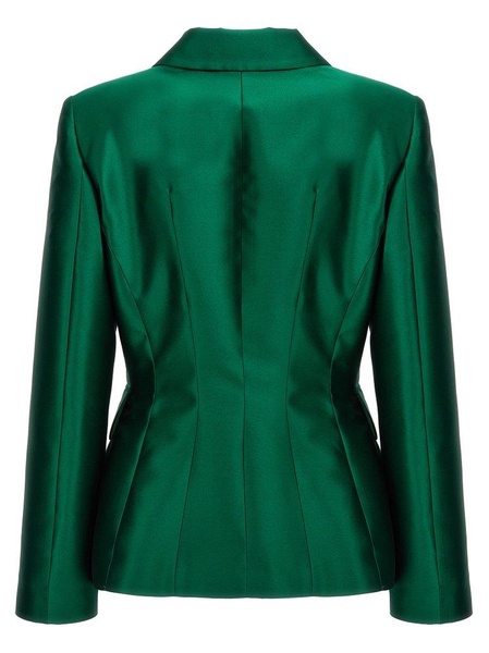 Alberta Ferretti Dart-Detailed Peplum Tailored Blazer