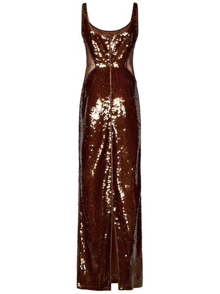 Alberta Ferretti Sequin Embellished Midi Dress