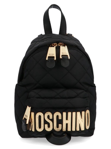 Moschino Quilted Logo Mini Backpack