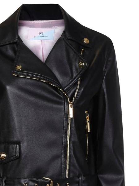 Chiara Ferragni Embellished Zip-Up Biker Jacket