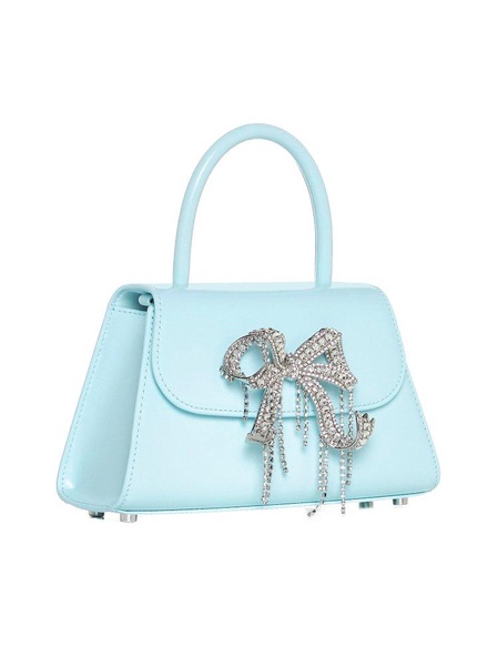 Self-Portrait Bow Embellished Foldover Top Tote Bag