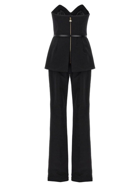 Elisabetta Franchi Strapless Belted Jumpsuit