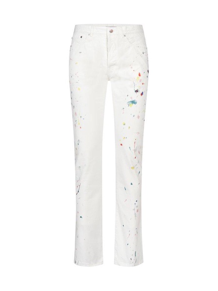 Dior Homme Paint Splatter Slim-Fit Jeans