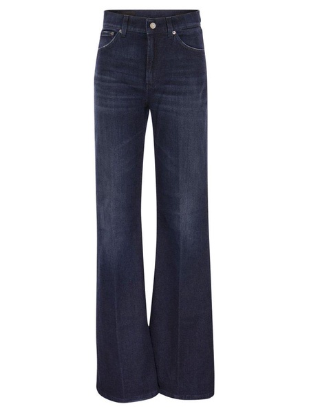 Dondup Amber Logo-Patch Wide-Leg Jeans