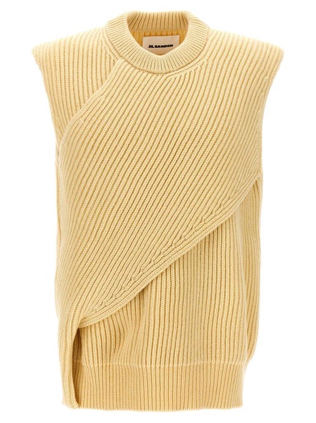 Jil Sander Crewneck Ribbed-Knit Vest