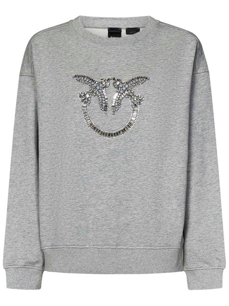 Pinko Logo Embellished Crewneck Sweatshirt