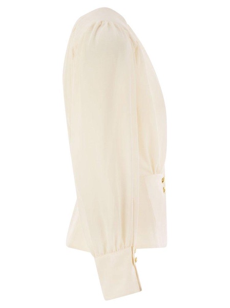 Elisabetta Franchi Georgette Blouse With Basque