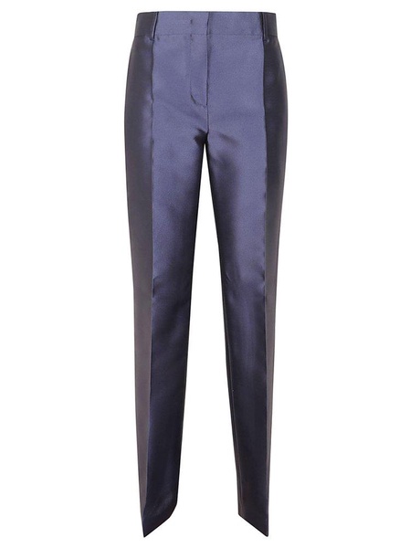 Alberta Ferretti Mikado Mid-Rise Satin Tailored Trousers