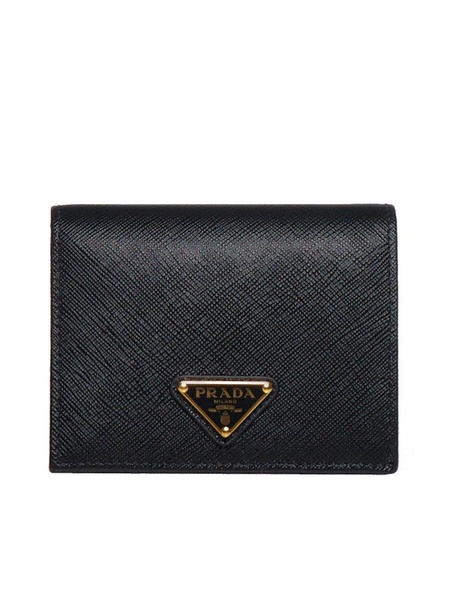 Saffiano Logo Plaque Small Wallet