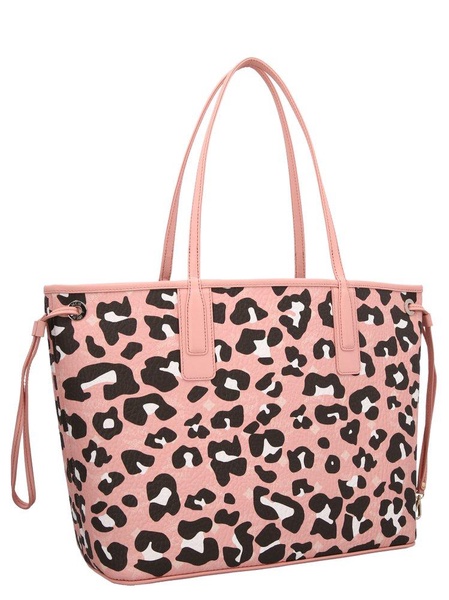 MCM Leopard Print Drawtring Tote Bag