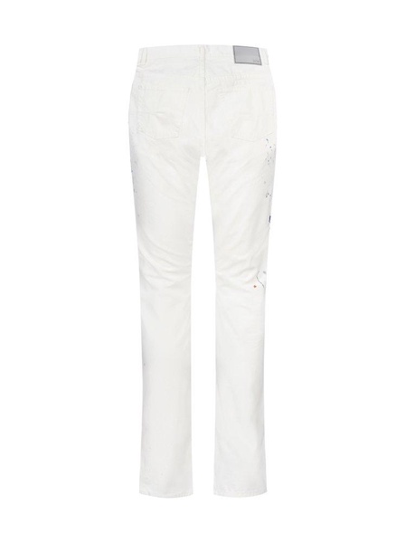 Dior Homme Paint Splatter Slim-Fit Jeans