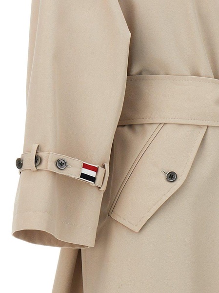 Thom Browne Waterproof Twill Raglan Trench Overcoat