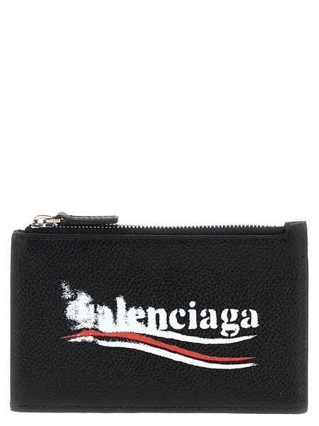 Balenciaga Logo Printed Zipped Cardholder