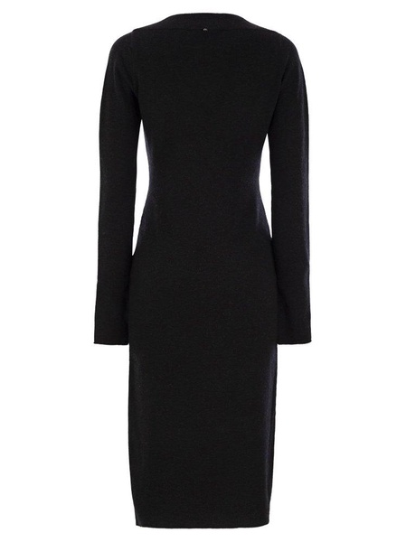 Sportmax Angizia V-Neck Long-Sleeved Dress