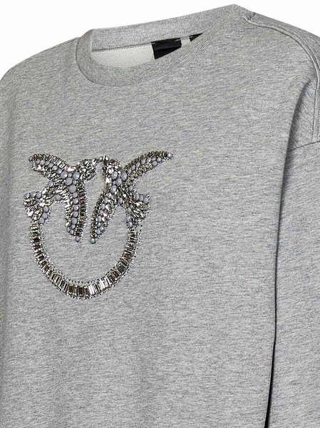 Pinko Logo Embellished Crewneck Sweatshirt