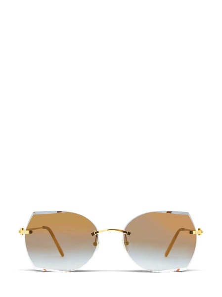 Cartier Rimless Oversized Frame Tinted Sunglasses