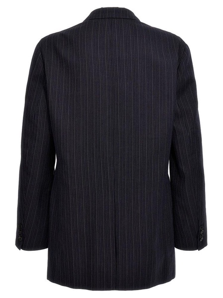 Dries Van Noten Blunt Single-Breasted Striped Blazer