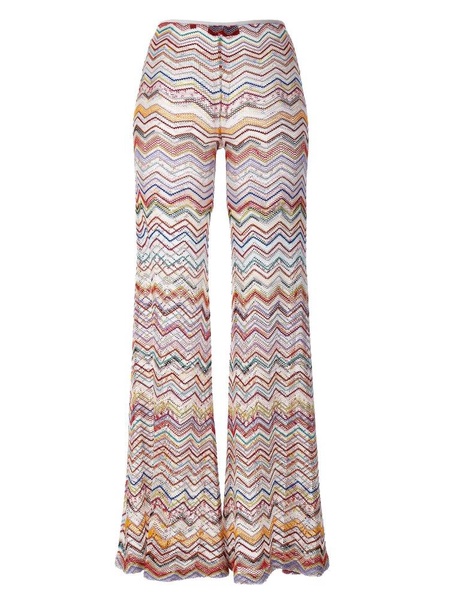 Missoni Zigzag Lurex Knitted Flared Pants